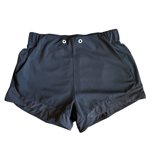 Lululemon Shorts Size 4 Black Running Shorts Elastic Waist Athletic Gym Workout - Picture 2 of 7